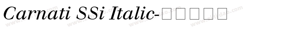 Carnati SSi Italic字体转换